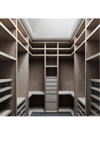 П-образная гардеробная комната в классическом стиле Грозный